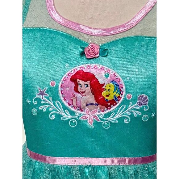 Disney Princess Girls 6X Ariel Nightgown Costume - Picture 4 of 6